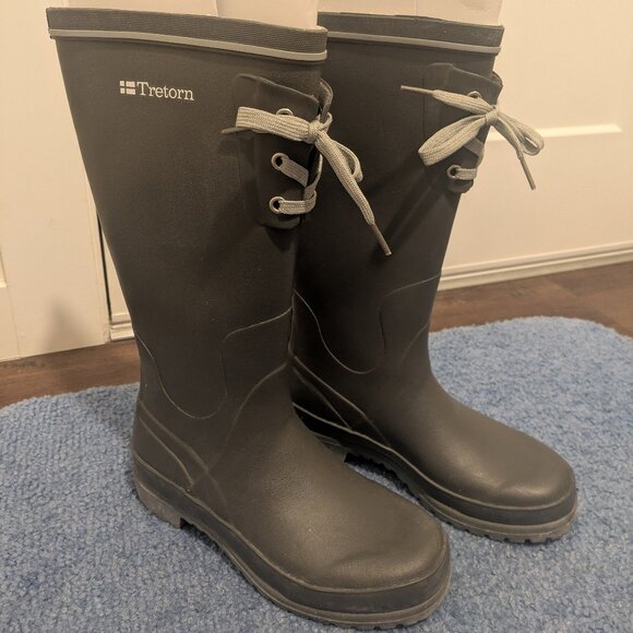 Tretorn Gray Rubber Boots Size 38 EU, 7.5 US - Picture 1 of 4